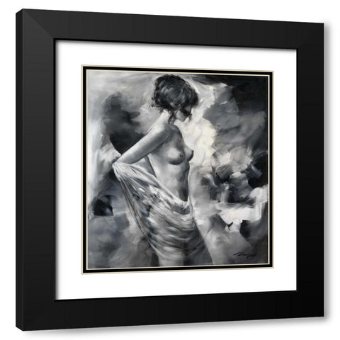 Loveliness I Black Modern Wood Framed Art Print with Double Matting by Madjid