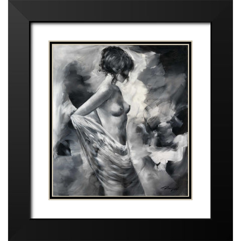 Loveliness I Black Modern Wood Framed Art Print with Double Matting by Madjid