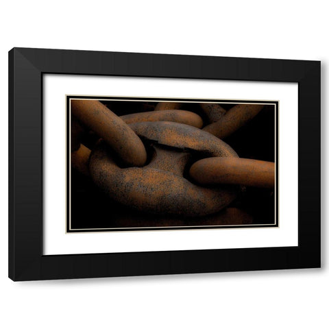 Hafen 1 Black Modern Wood Framed Art Print with Double Matting by Krause, Michael