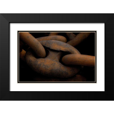 Hafen 1 Black Modern Wood Framed Art Print with Double Matting by Krause, Michael
