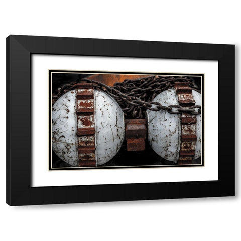 Hafen 4 Black Modern Wood Framed Art Print with Double Matting by Krause, Michael