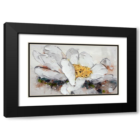 Nevicata Black Modern Wood Framed Art Print with Double Matting by Beletti, Nicole