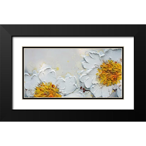 Blanco Black Modern Wood Framed Art Print with Double Matting by Beletti, Nicole