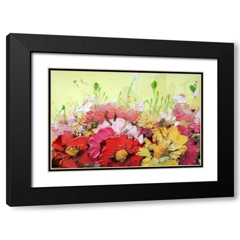 Campo giallo Black Modern Wood Framed Art Print with Double Matting by Beletti, Nicole