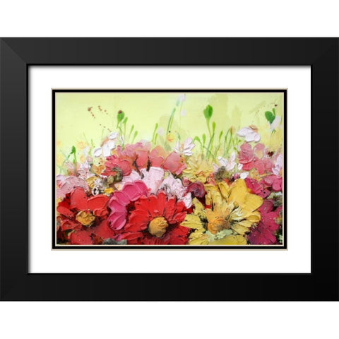 Campo giallo Black Modern Wood Framed Art Print with Double Matting by Beletti, Nicole