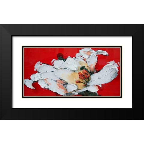 Giglio Black Modern Wood Framed Art Print with Double Matting by Beletti, Nicole