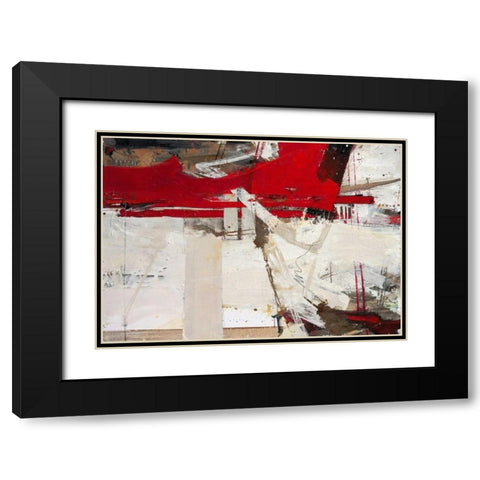 Zwei Gedanken auf dem Weg zum Tun Black Modern Wood Framed Art Print with Double Matting by Mayer, Norbert