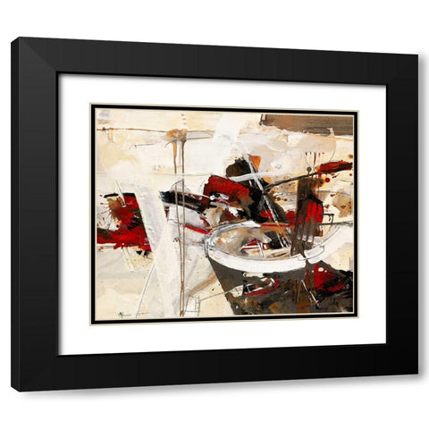 Im Fuhlen das Sein Black Modern Wood Framed Art Print with Double Matting by Mayer, Norbert