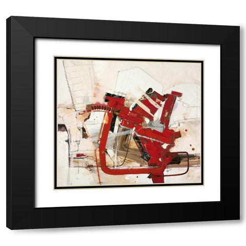 Wenn die roten Wellen Black Modern Wood Framed Art Print with Double Matting by Mayer, Norbert