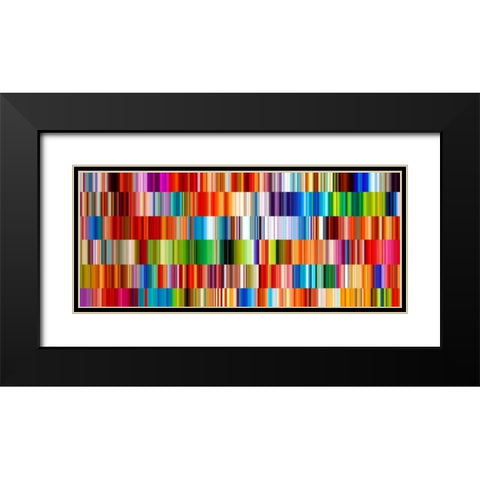 Lichtlinien 16 Black Modern Wood Framed Art Print with Double Matting by Klipp, Ortwin