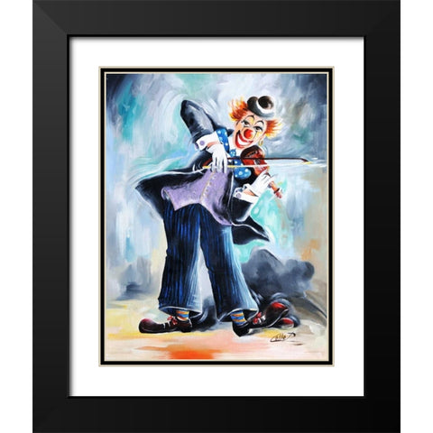 Clown I Black Modern Wood Framed Art Print with Double Matting by Colle, Pasquale