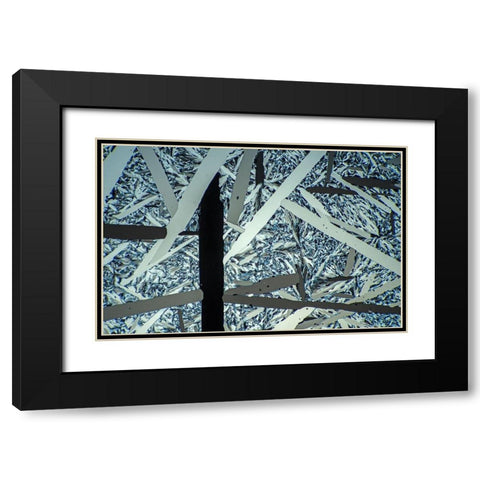 Menthol Black Modern Wood Framed Art Print with Double Matting by Juzak, Peter