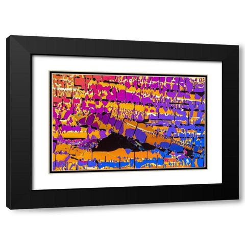 OxalsÃ¤ure Black Modern Wood Framed Art Print with Double Matting by Juzak, Peter