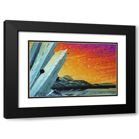 AdipinsÃ¤ure Black Modern Wood Framed Art Print with Double Matting by Juzak, Peter