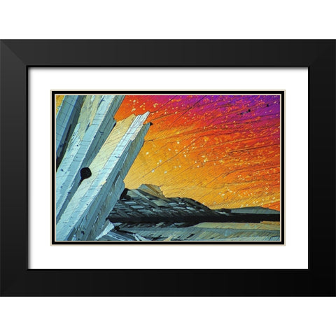 AdipinsÃ¤ure Black Modern Wood Framed Art Print with Double Matting by Juzak, Peter