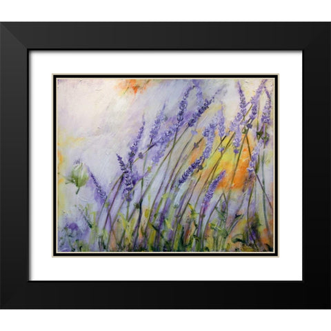Lavendel III Black Modern Wood Framed Art Print with Double Matting by Ruther, Petra