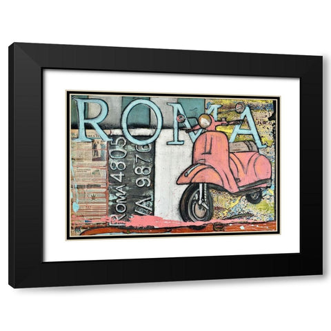 Roma II Black Modern Wood Framed Art Print with Double Matting by HÃ¼ttner, Rainer