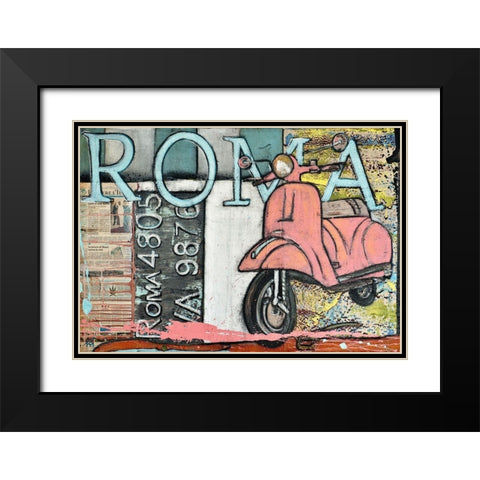 Roma II Black Modern Wood Framed Art Print with Double Matting by HÃ¼ttner, Rainer