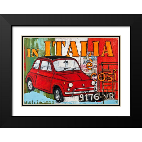 In Italia Black Modern Wood Framed Art Print with Double Matting by HÃ¼ttner, Rainer