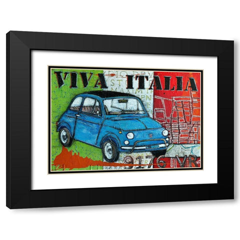 Viva Italia Black Modern Wood Framed Art Print with Double Matting by HÃ¼ttner, Rainer