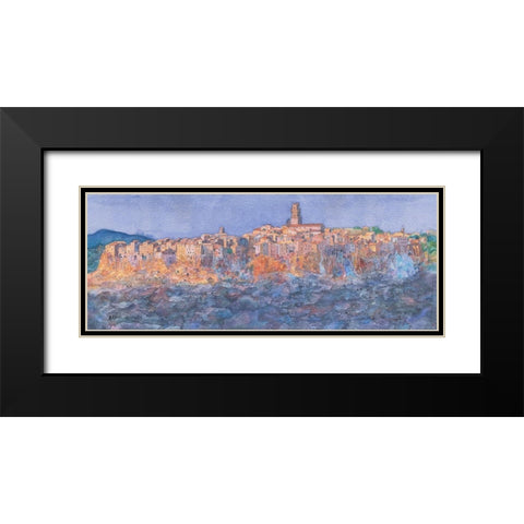 Pitigliano Black Modern Wood Framed Art Print with Double Matting by Westphal, Ralf