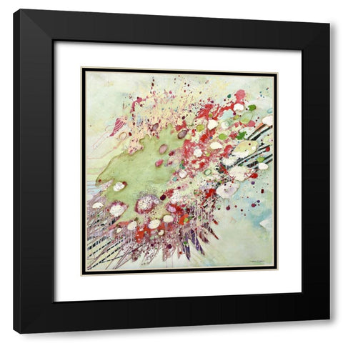 Feuerwerk Black Modern Wood Framed Art Print with Double Matting by Endress, Sabine