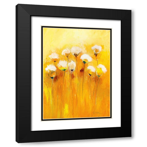 Summerfields II Black Modern Wood Framed Art Print with Double Matting by Strunk, Anne L.