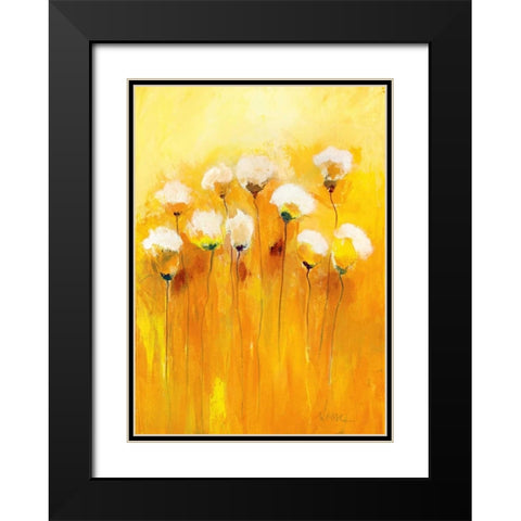 Summerfields II Black Modern Wood Framed Art Print with Double Matting by Strunk, Anne L.