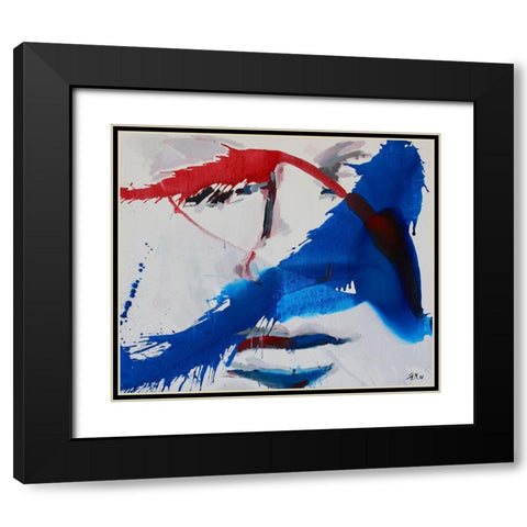 Silence Black Modern Wood Framed Art Print with Double Matting by Miteff, Stefan
