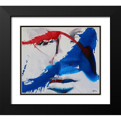 Silence Black Modern Wood Framed Art Print with Double Matting by Miteff, Stefan