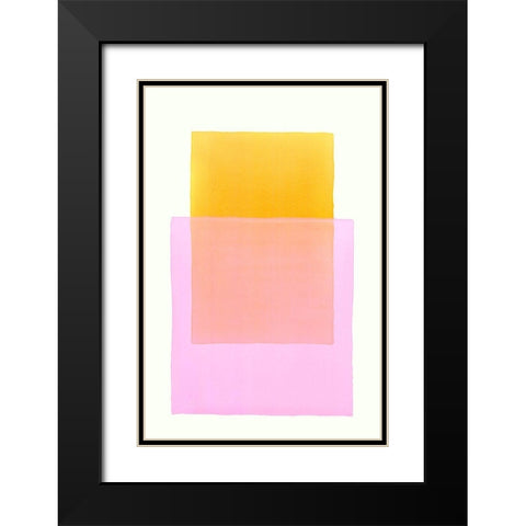 Color Code 5 Black Modern Wood Framed Art Print with Double Matting by Maier, Werner