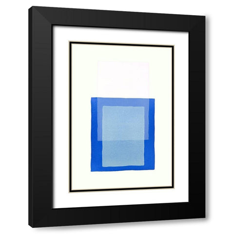 Color Code 9 Black Modern Wood Framed Art Print with Double Matting by Maier, Werner