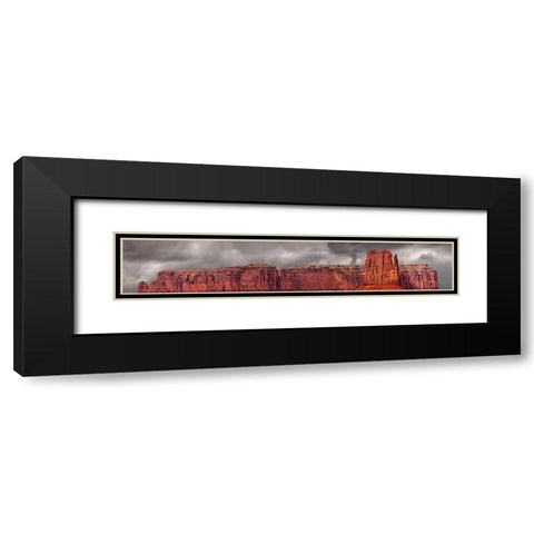 Moab Pano Black Modern Wood Framed Art Print with Double Matting by Stalowy, John
