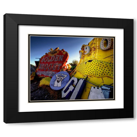 Golden Nugget Black Modern Wood Framed Art Print with Double Matting by Stalowy, John