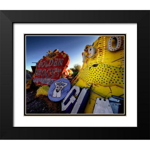 Golden Nugget Black Modern Wood Framed Art Print with Double Matting by Stalowy, John