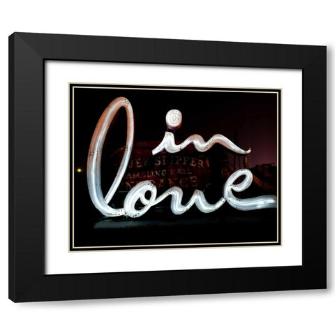 In Love Black Modern Wood Framed Art Print with Double Matting by Stalowy, John