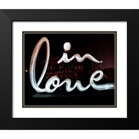 In Love Black Modern Wood Framed Art Print with Double Matting by Stalowy, John