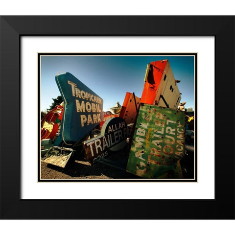 Jumble O Signs Black Modern Wood Framed Art Print with Double Matting by Stalowy, John