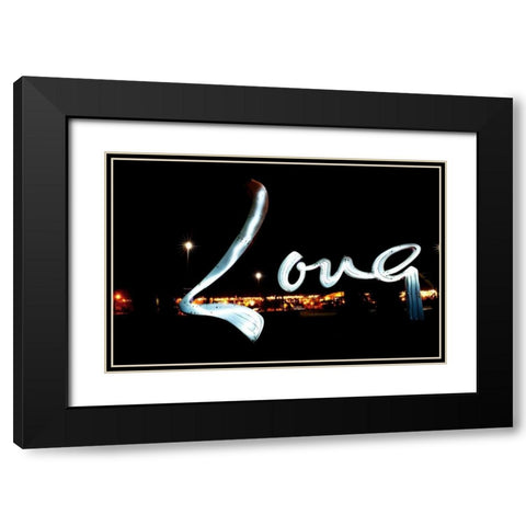 Love Black Modern Wood Framed Art Print with Double Matting by Stalowy, John