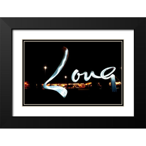 Love Black Modern Wood Framed Art Print with Double Matting by Stalowy, John