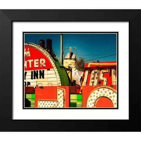 The King Black Modern Wood Framed Art Print with Double Matting by Stalowy, John