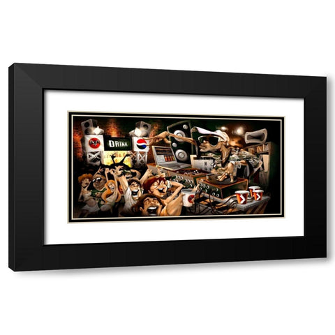 The Party Black Modern Wood Framed Art Print with Double Matting by Alvez, A. - Perez, A.