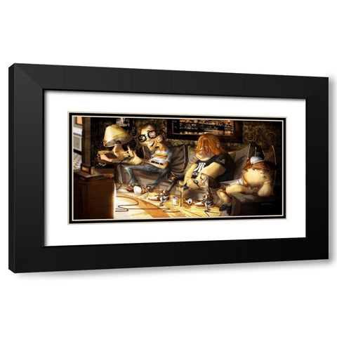 Video Game Black Modern Wood Framed Art Print with Double Matting by Alvez, A. - Perez, A.