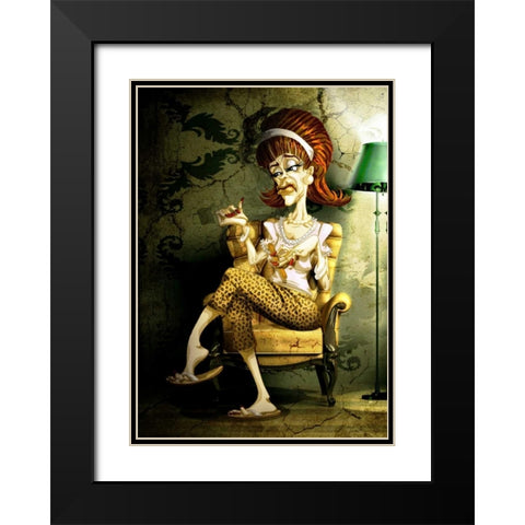 The Wife Black Modern Wood Framed Art Print with Double Matting by Alvez, A. - Perez, A.