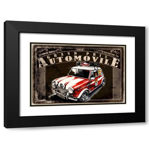 Grand Prix Automovile Black Black Modern Wood Framed Art Print with Double Matting by Sola, Bresso