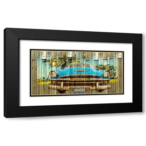 Sabor Black Modern Wood Framed Art Print with Double Matting by Sola, Bresso