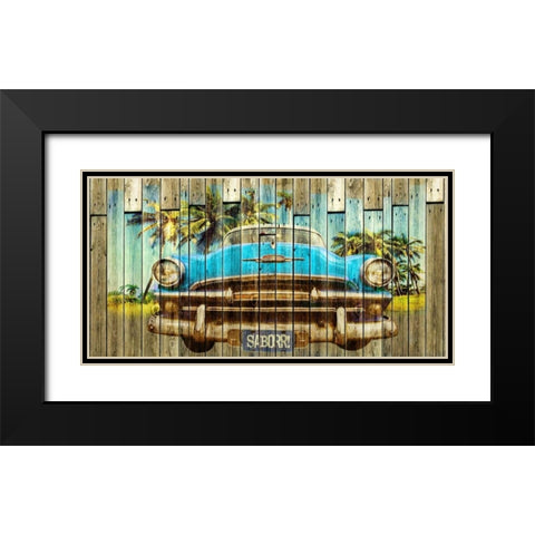 Sabor Black Modern Wood Framed Art Print with Double Matting by Sola, Bresso