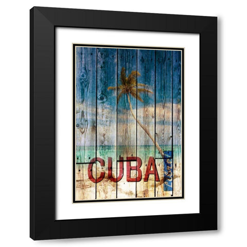 Cuba Libre Black Modern Wood Framed Art Print with Double Matting by Sola, Bresso