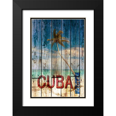 Cuba Libre Black Modern Wood Framed Art Print with Double Matting by Sola, Bresso
