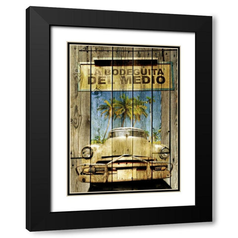 La Bodeguita -1 Black Modern Wood Framed Art Print with Double Matting by Sola, Bresso